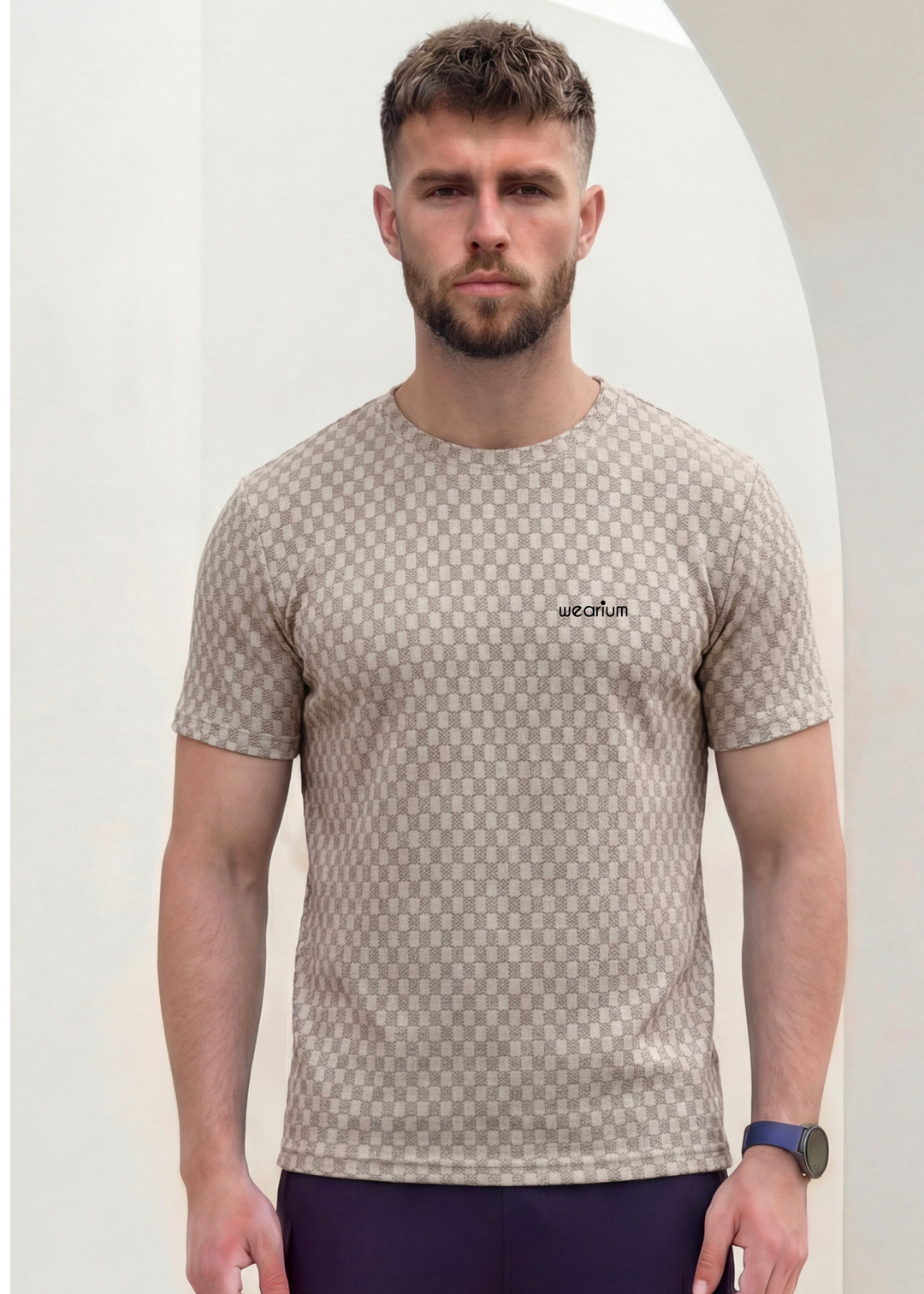 Imported Square Mesh - Khaki Tracksuit