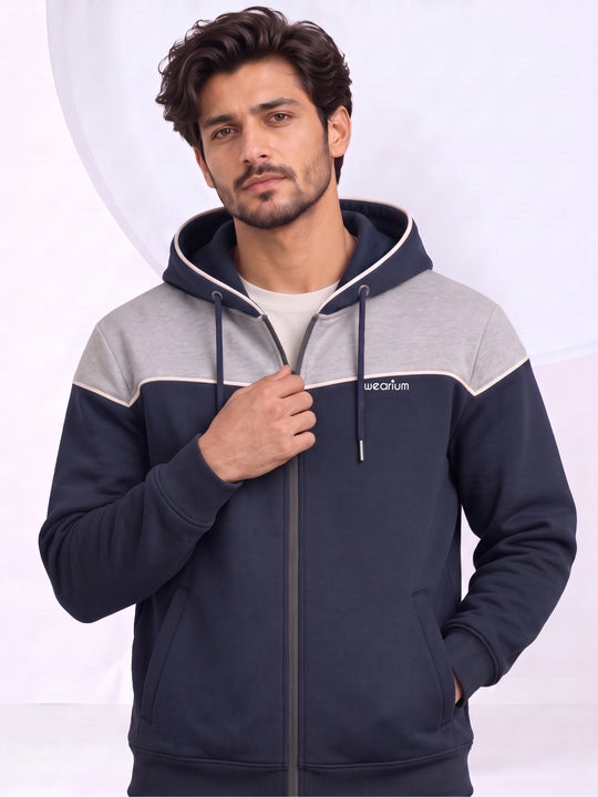 Monarch Zipper Premium Cotton – Blue & Silver