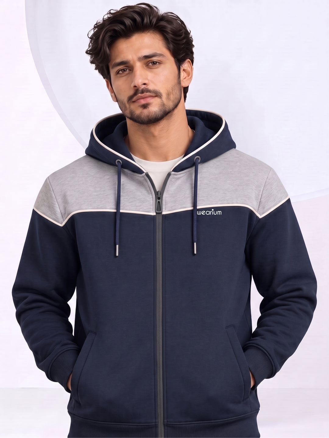 Monarch Zipper Premium Cotton – Blue & Silver
