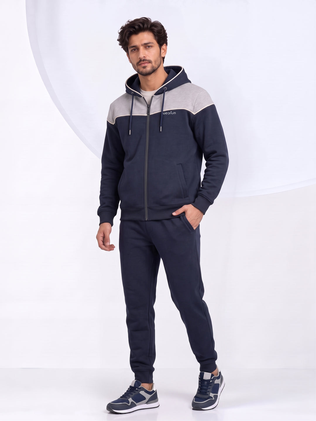Monarch Zipper Premium Cotton – Blue & Silver