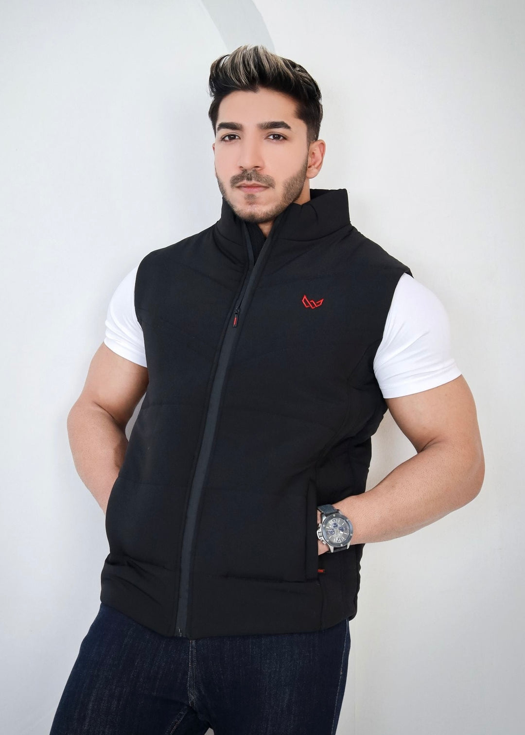 Black puffer jacket