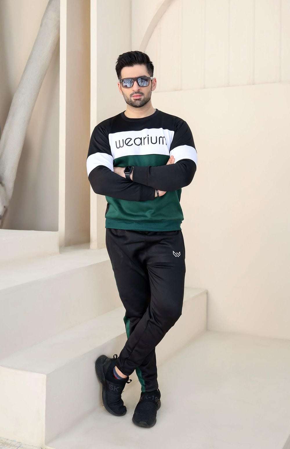 Green Tracksuit for Men - Summer Tracksuit - Wearium