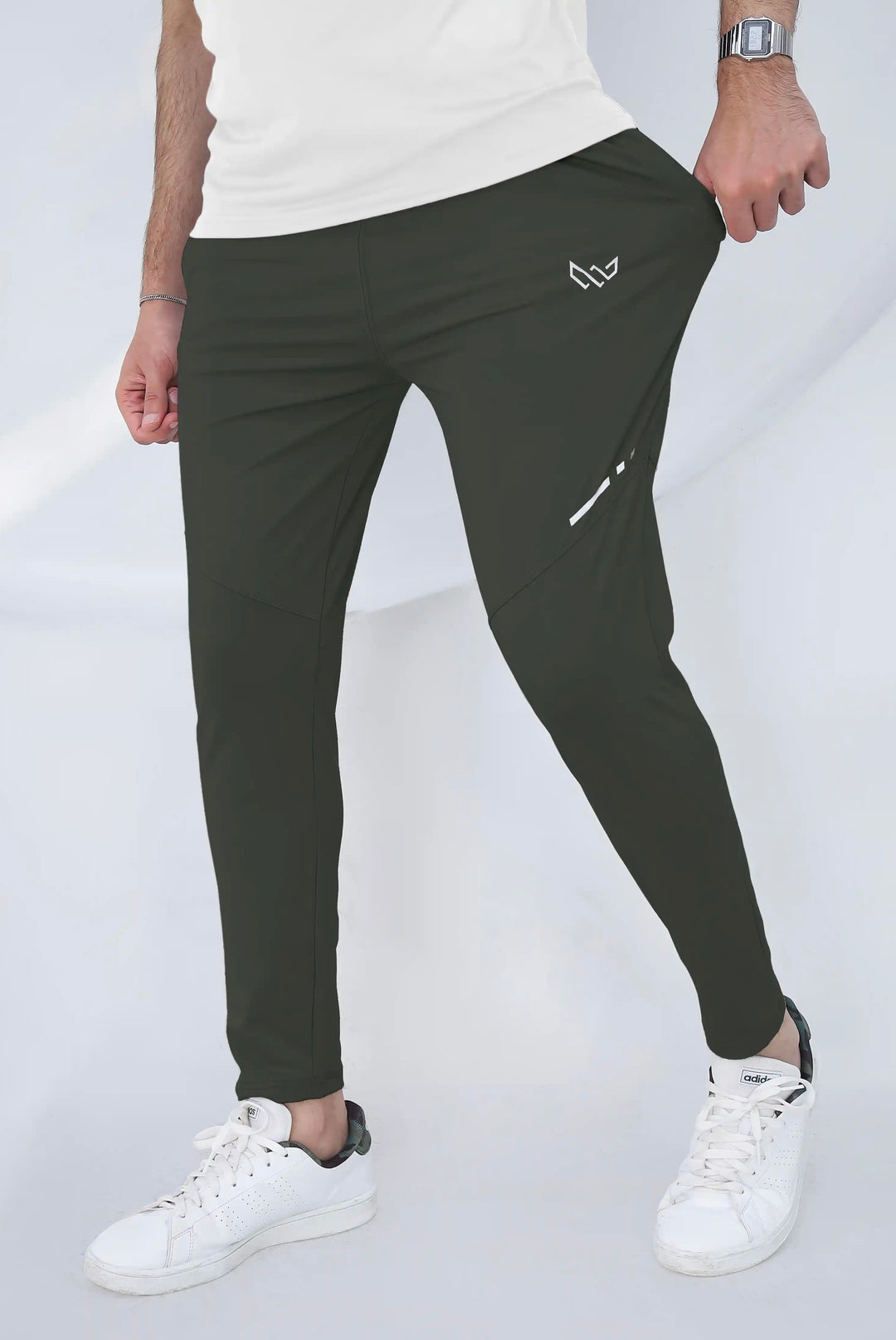 Olive lycra trousers