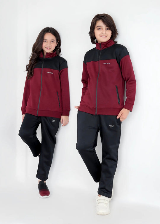 Maroon winter kids tracksuit