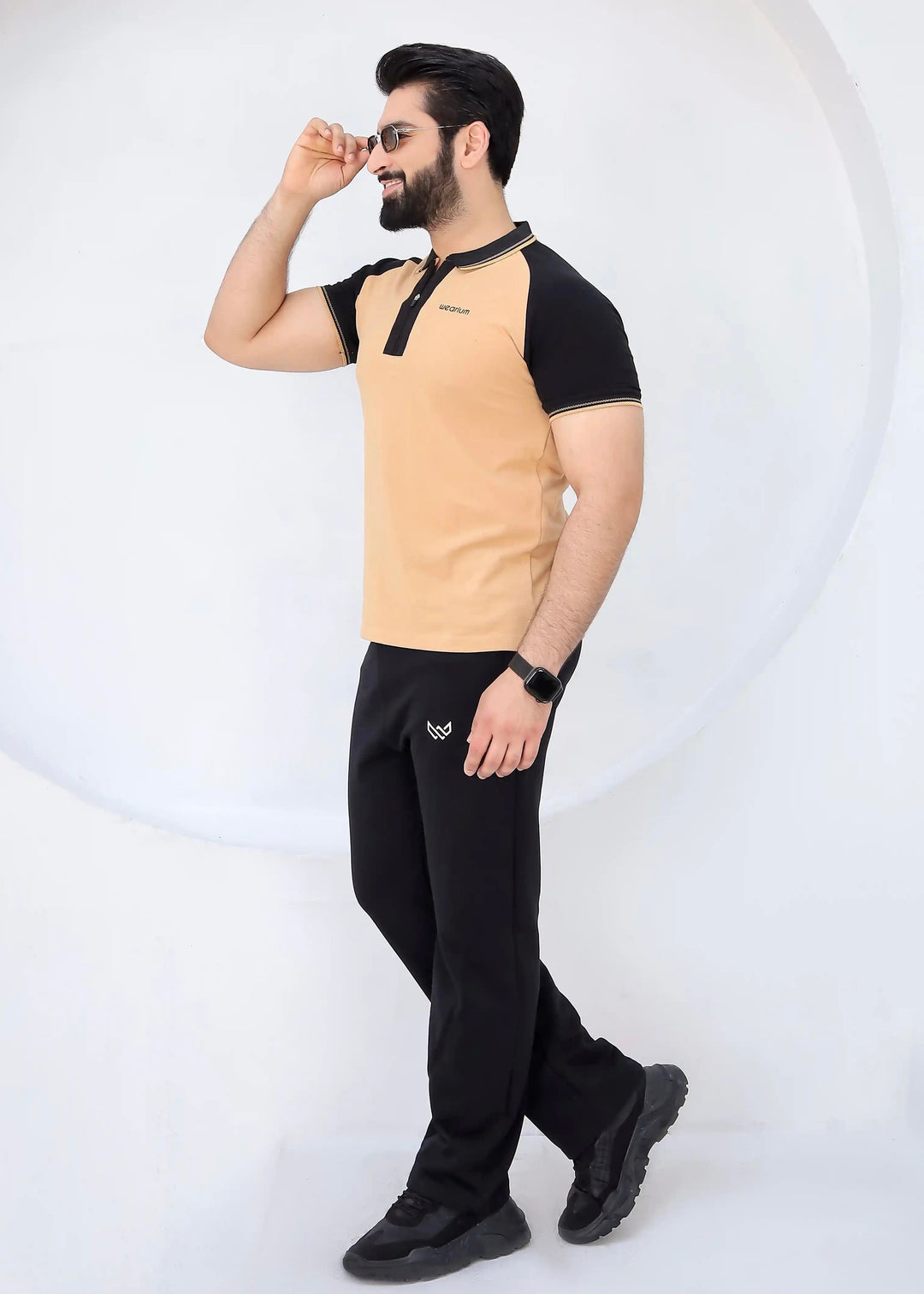 Sand Black - Premium Cotton Polo Twinset