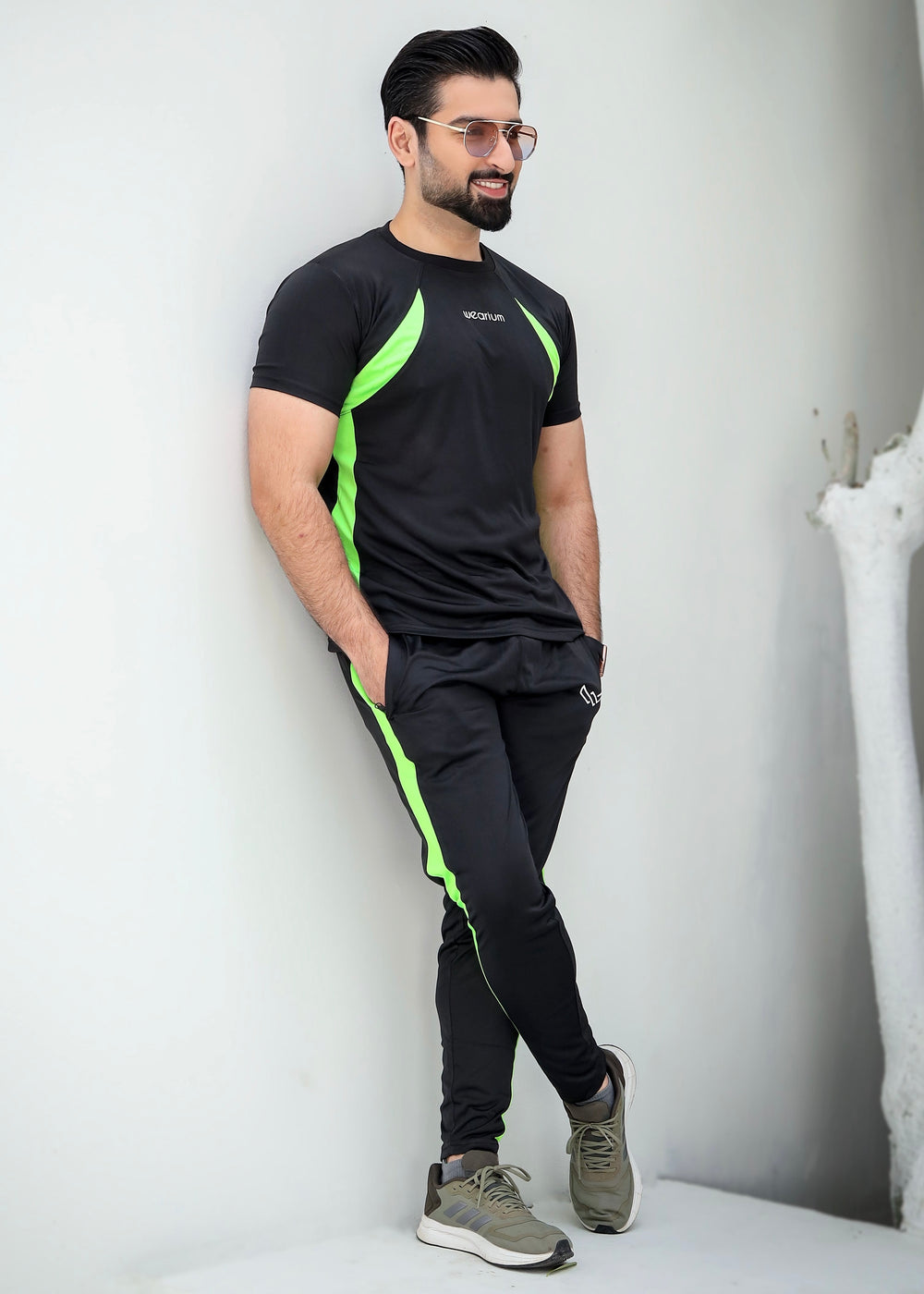 TrackPro - Black/Lime Tracksuit