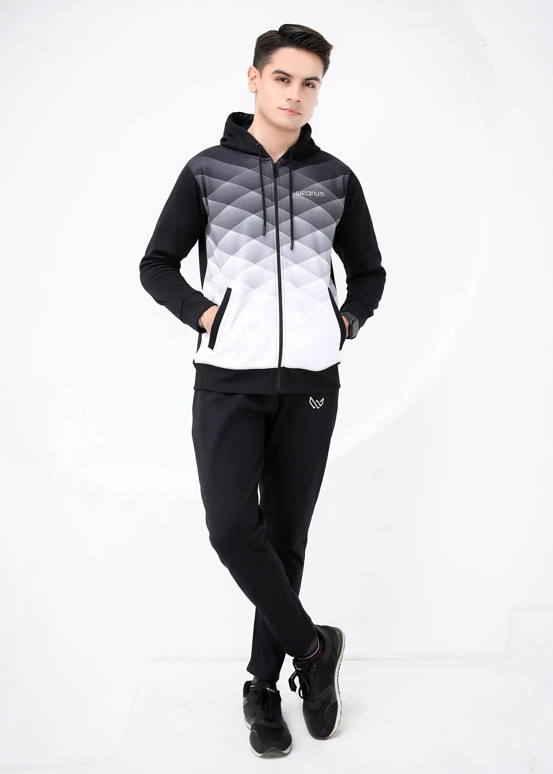 Classic full-zip hoodie tracksuit
