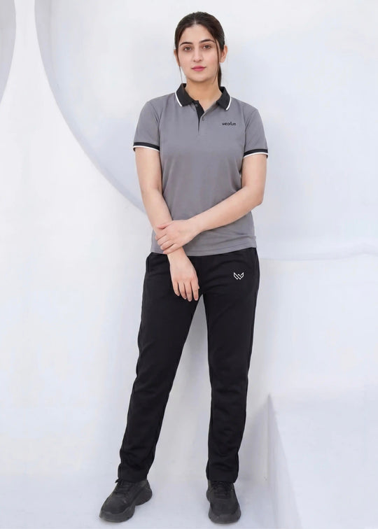 Women's/Graphite - Premium Cotton Polo Twinset