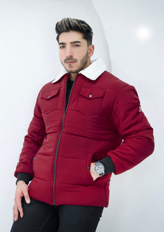 Maroon Sherpa jacket