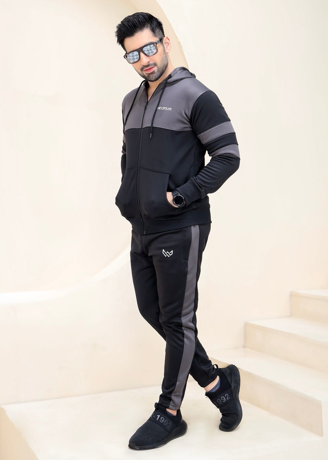 Charcoal Winter Tracksuit for Men Wearium