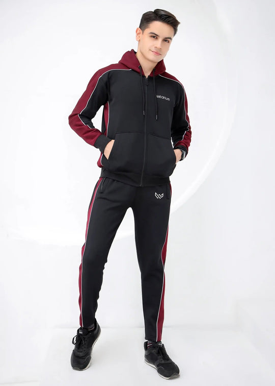 Black and burgundy hoodie Twinset