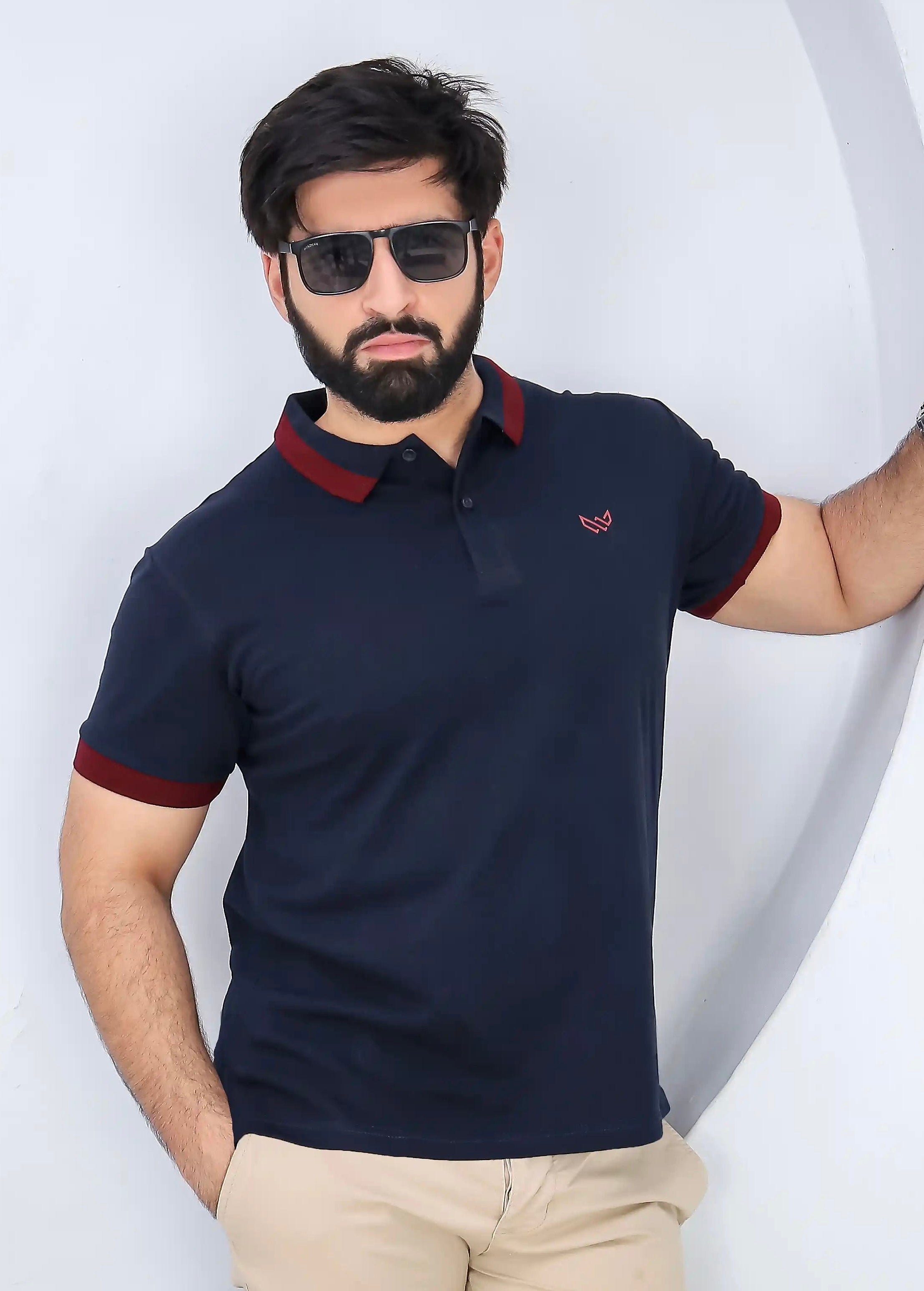 Navy cotton polo 