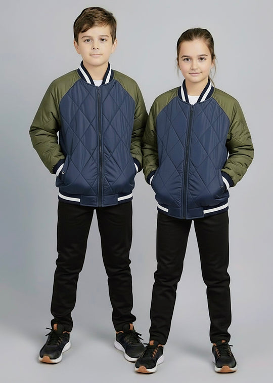 Olive Aura Bomber Jacket - Kids