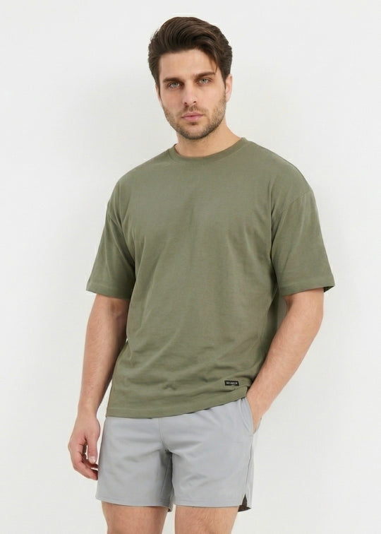 W Prime Oversized Tee - Pista Green 100% Cotton