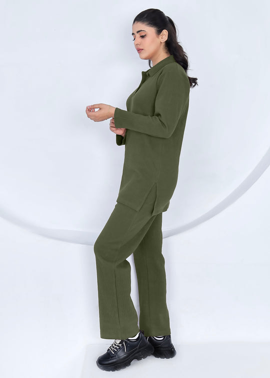 Olive Charm - Premium Cotton Twinset