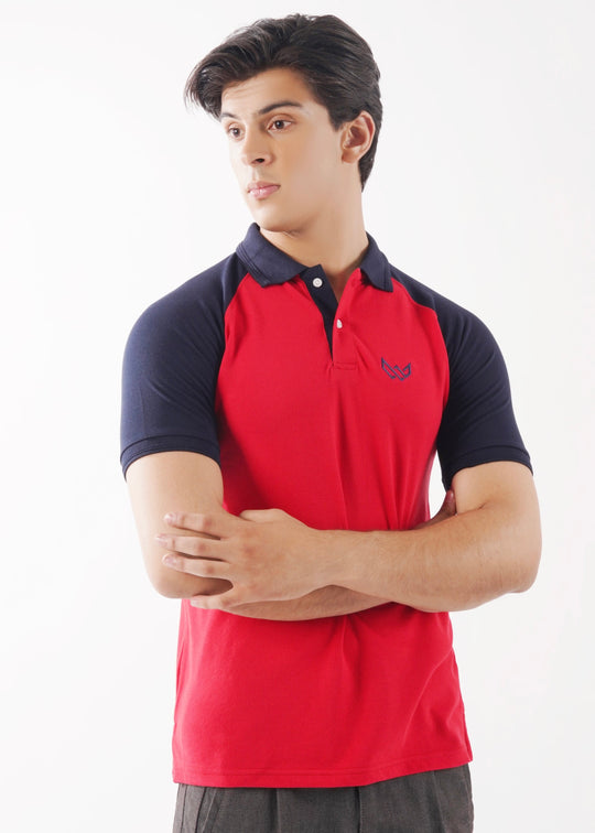 Red/Navy Highlight Polo