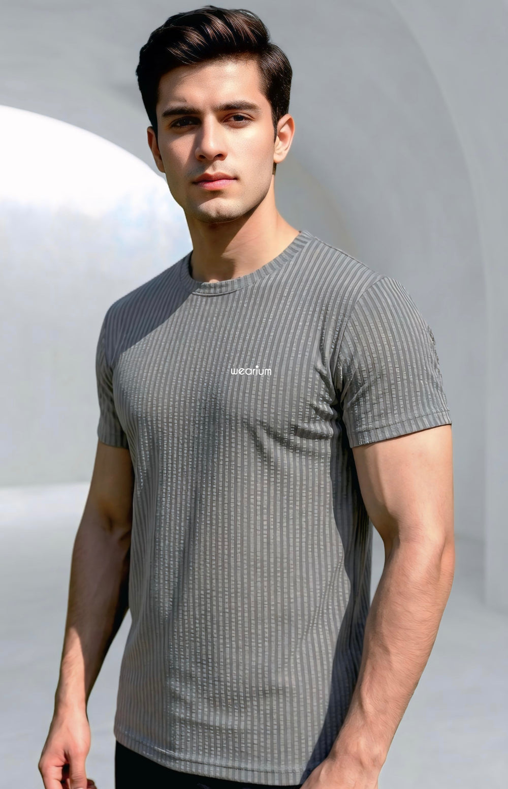 Imported Rib‑Line Stretch - Pale Green Tracksuit