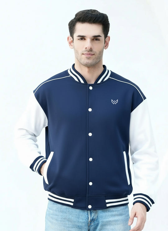 Navy Ace Varsity Jacket - Winter