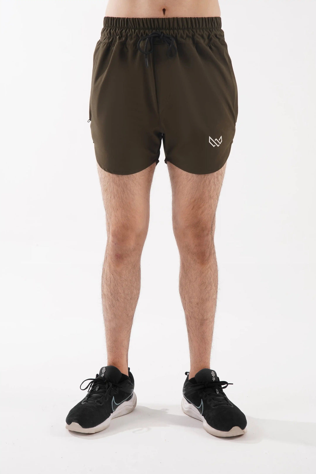 male zip up training shorts