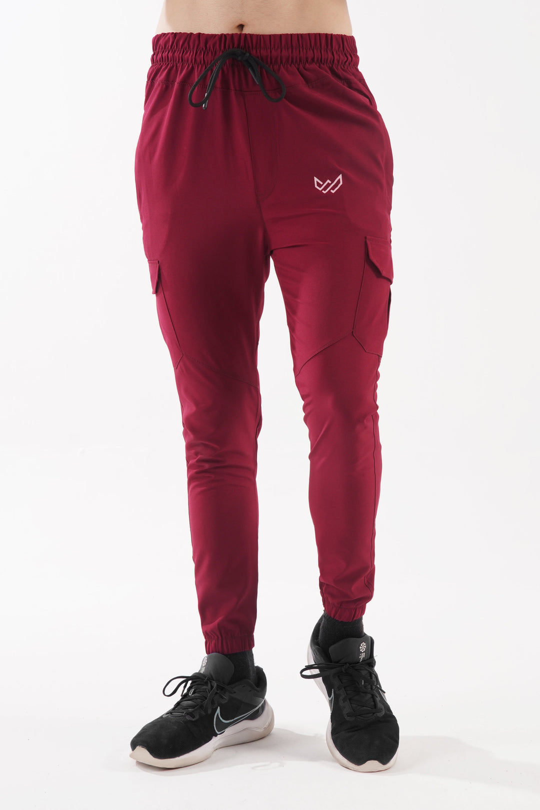 red cargo pants with pockets