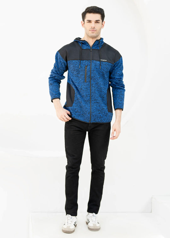 Roma Textured Hoodie - Navy/Black