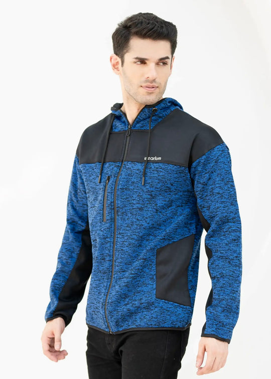Roma Textured Hoodie - Navy/Black