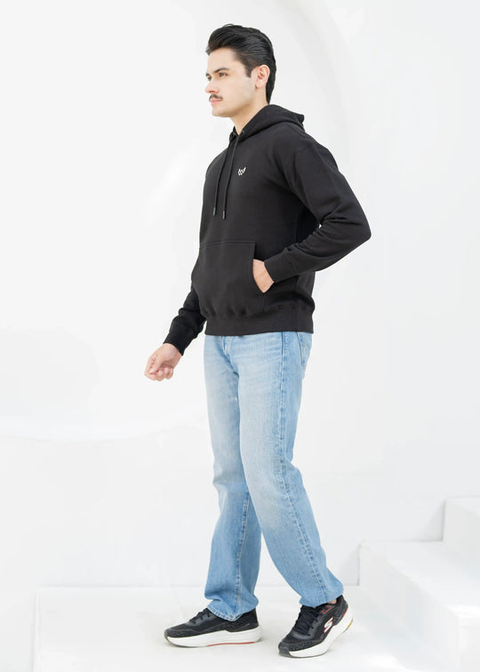 W 2020 Black Hoodie - Premium Cotton Fleece