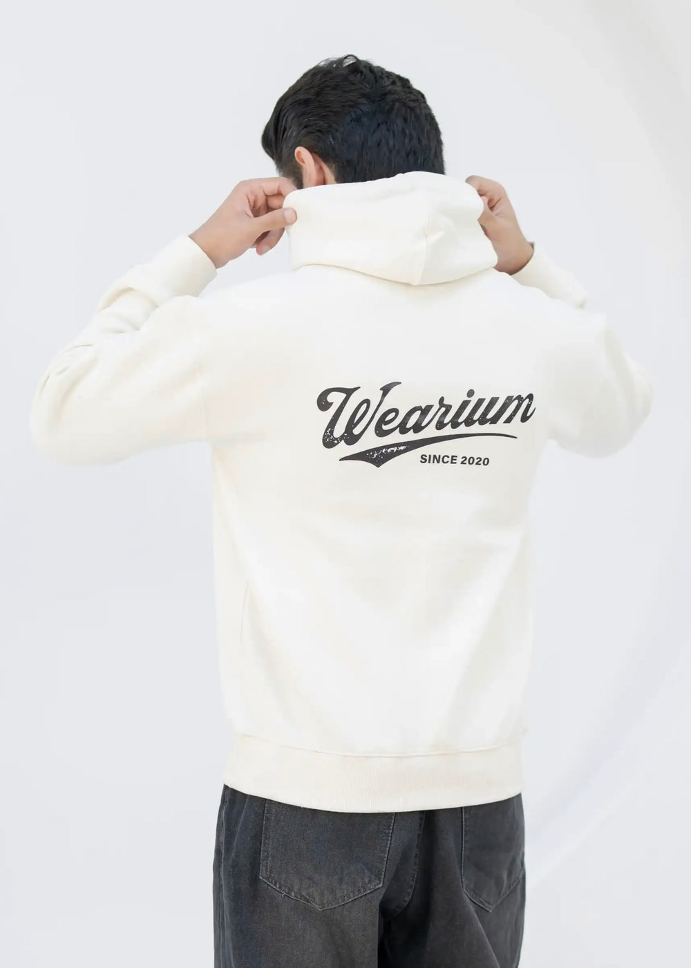 W 2020 Beige Hoodie - Premium Cotton Fleece