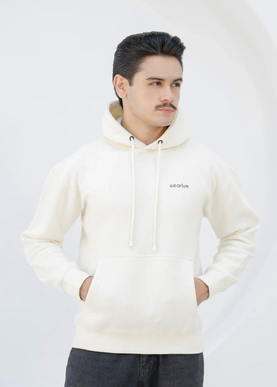 W 2020 Beige Hoodie - Premium Cotton Fleece