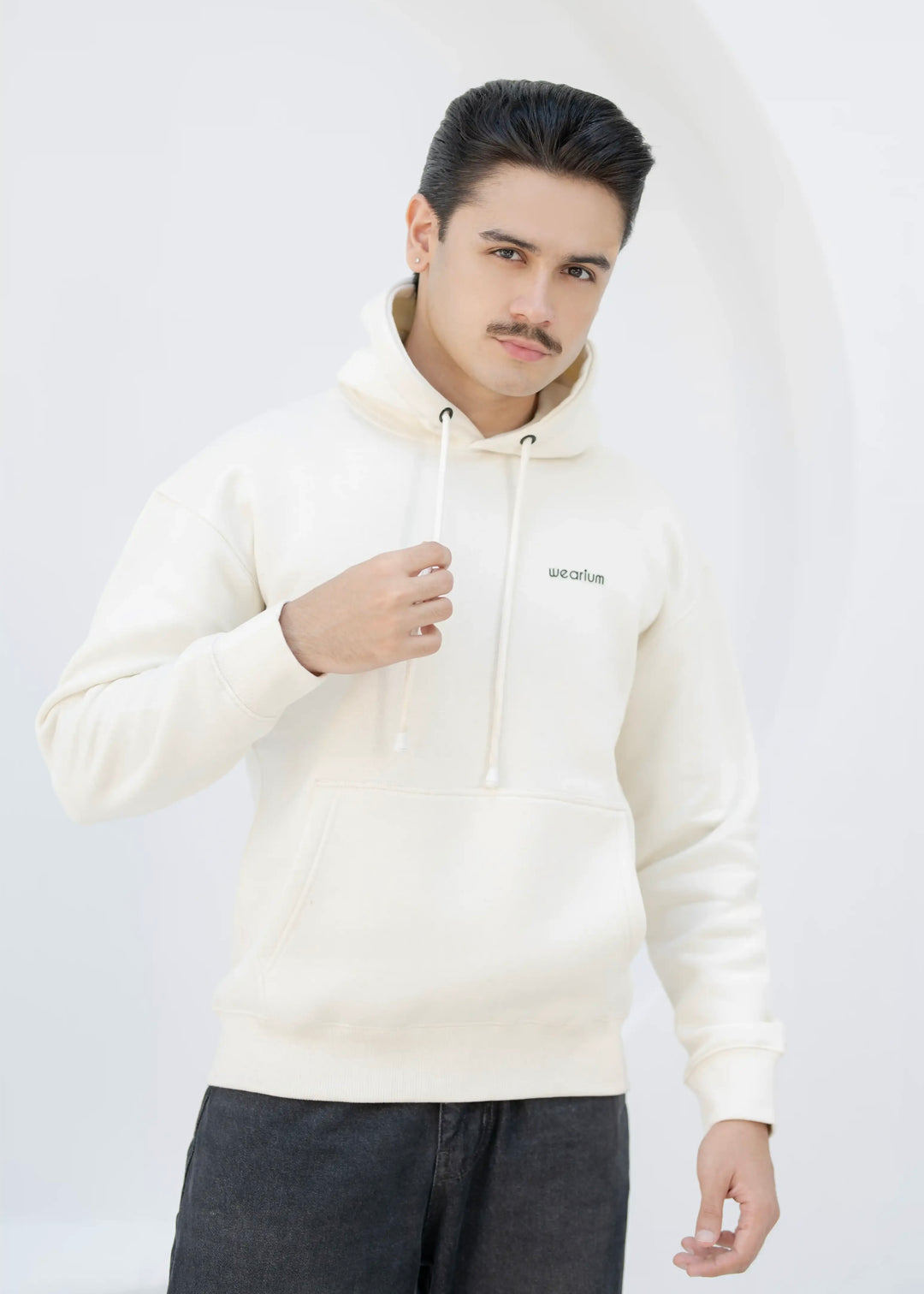 W 2020 Beige Hoodie - Premium Cotton Fleece