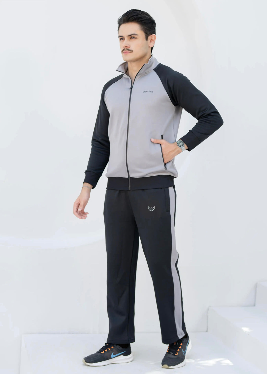 Tech-Fit Winter - Grey/Black Tracksuit