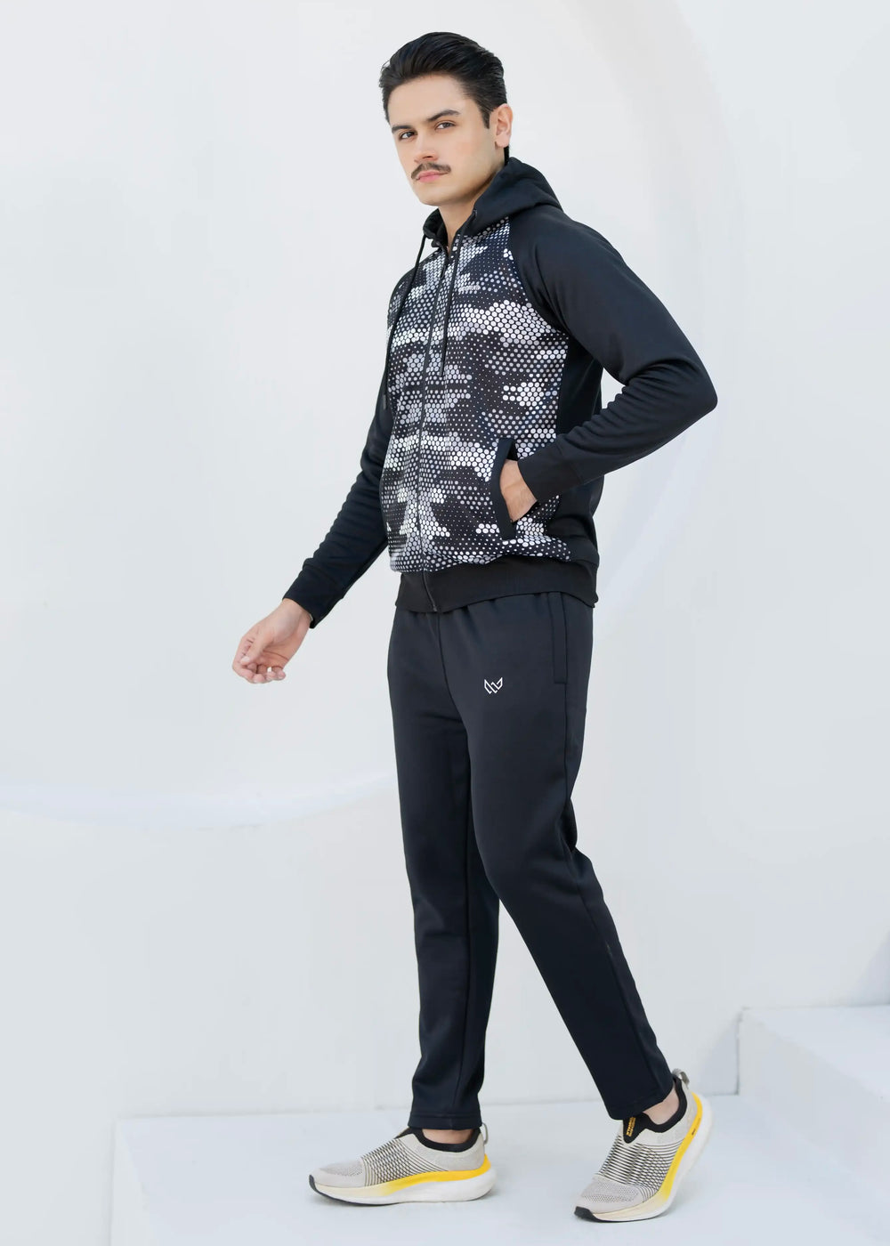 The Urban Camo Winter - Matte Black Tracksuit