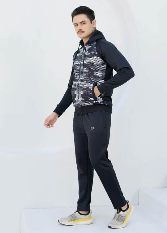 The Urban Camo Winter - Matte Black Tracksuit