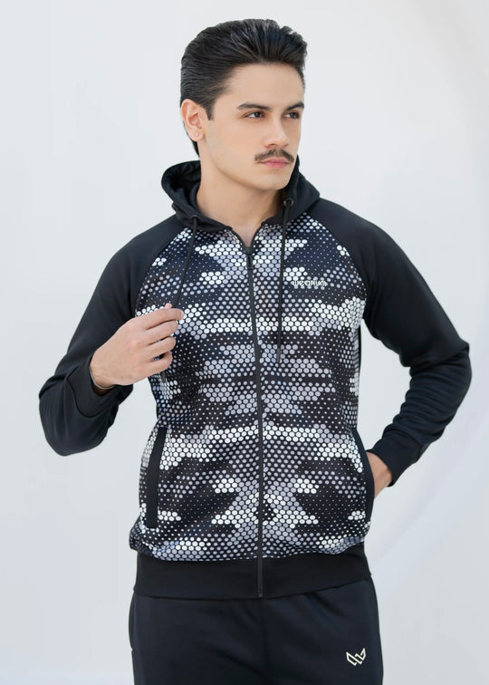 The Urban Camo Winter - Matte Black Tracksuit