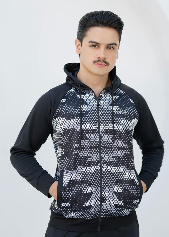 The Urban Camo Winter - Matte Black Tracksuit