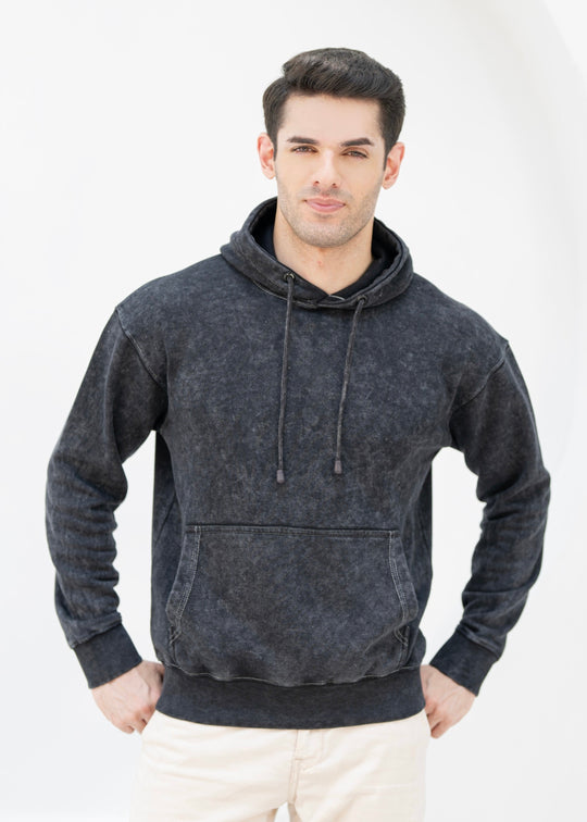 Acid Wash Hoodie- Premium Cotton Fleece
