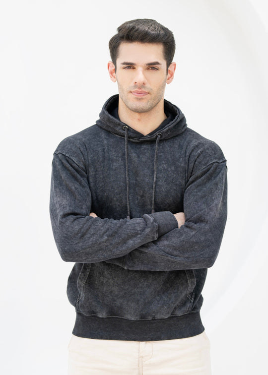 Acid Wash Hoodie- Premium Cotton Fleece