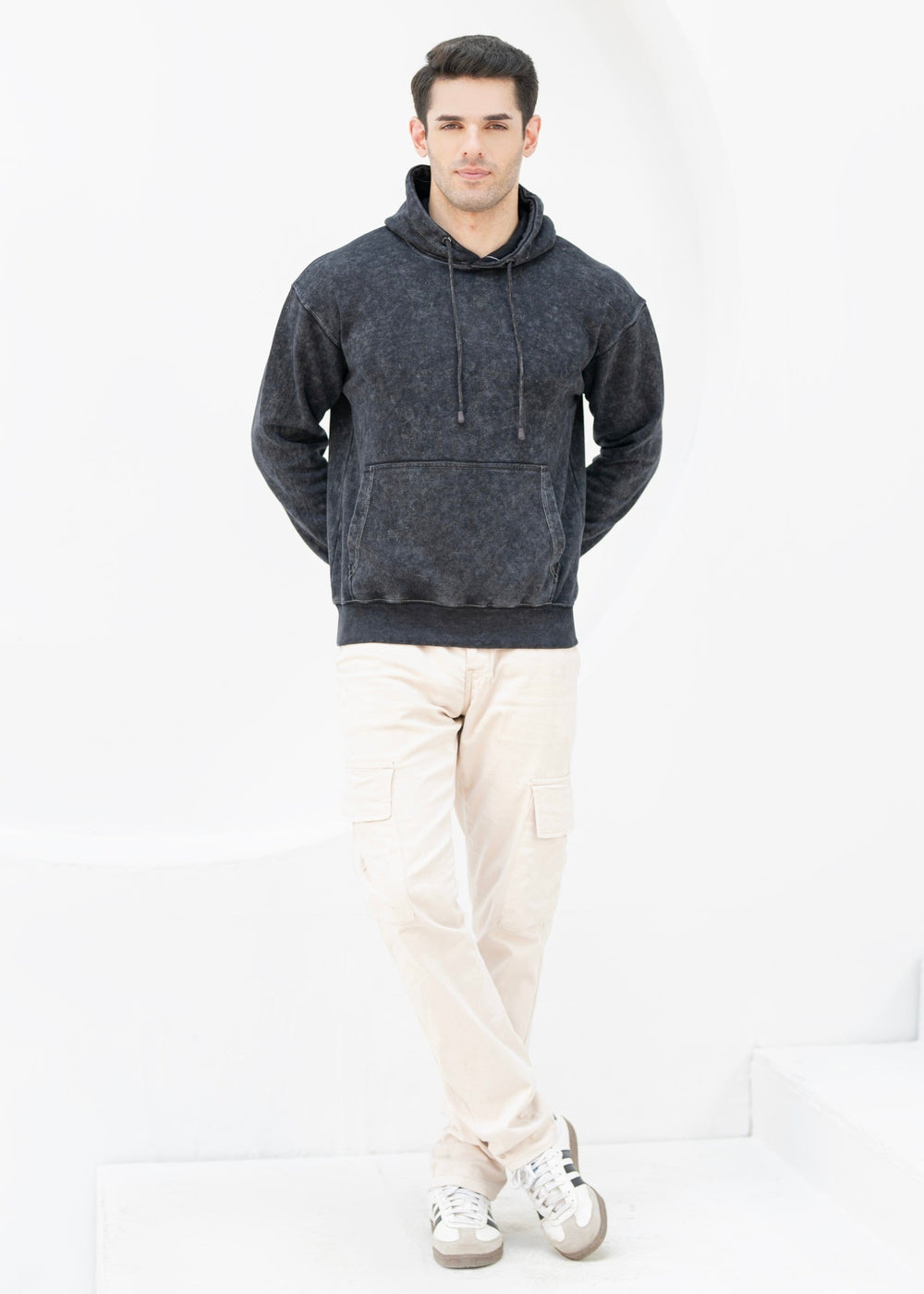 Acid Wash Hoodie- Premium Cotton Fleece