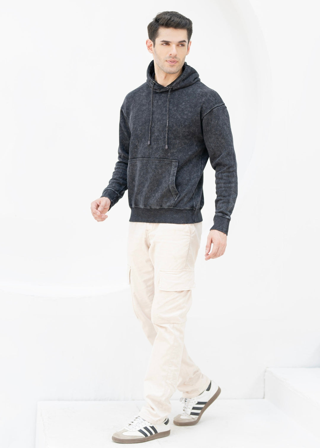 Acid Wash Hoodie- Premium Cotton Fleece
