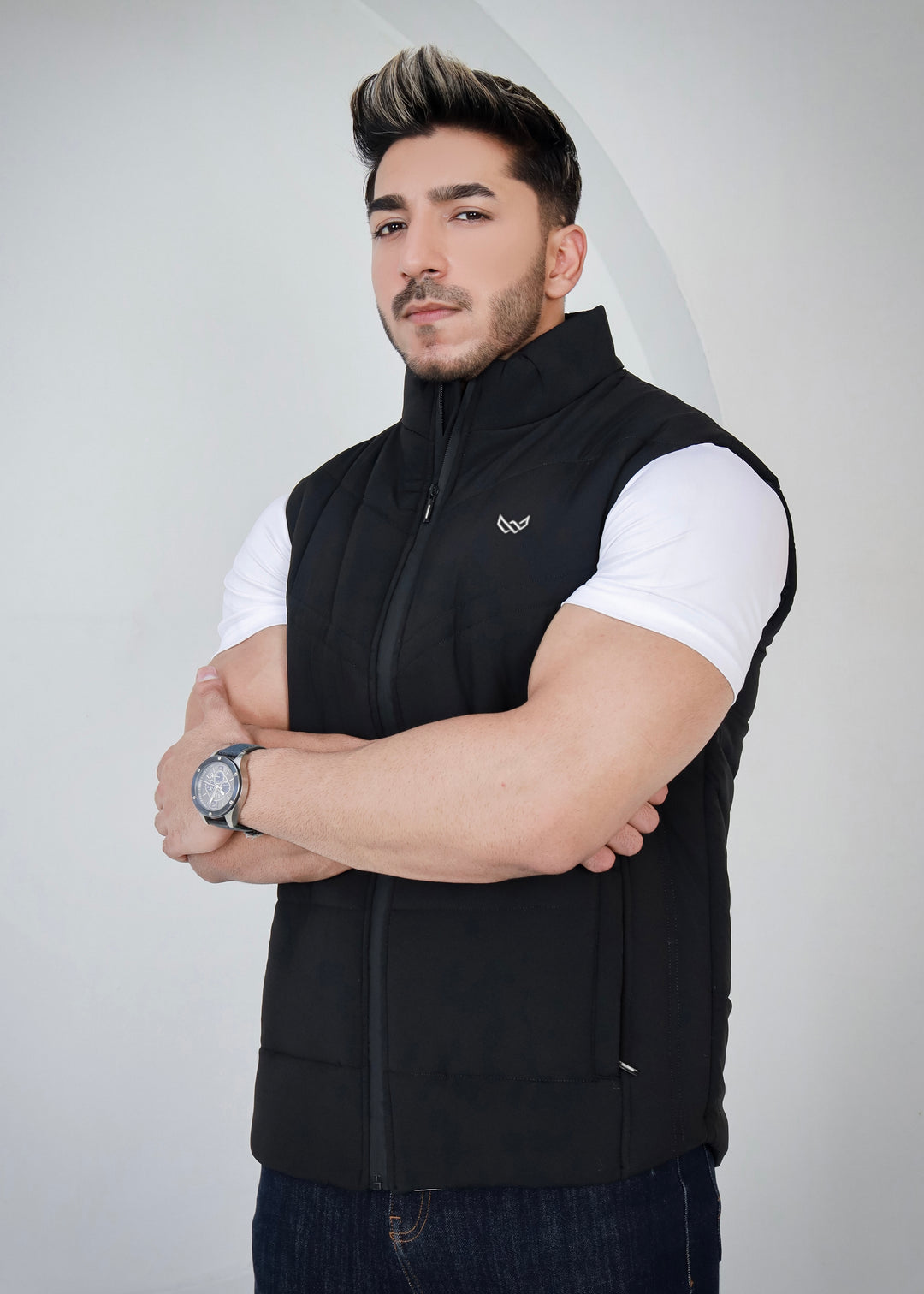 Basic Quilted Puffer - Black