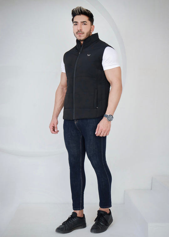 Basic Quilted Puffer - Black