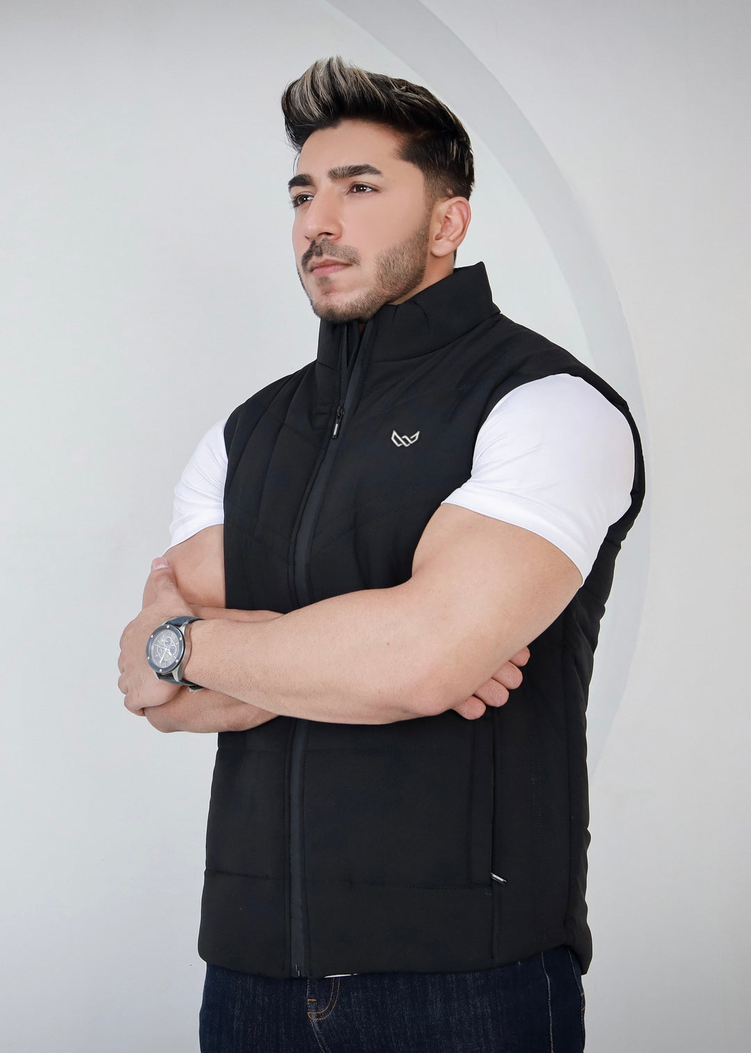 Basic Quilted Puffer - Black