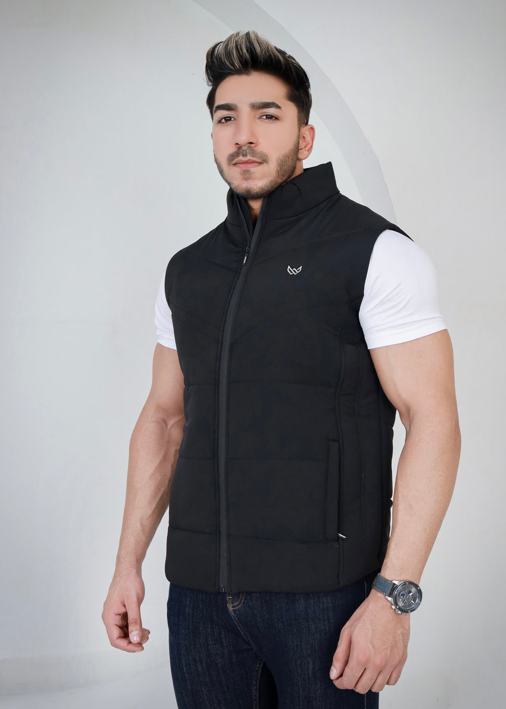 Basic Quilted Puffer - Black