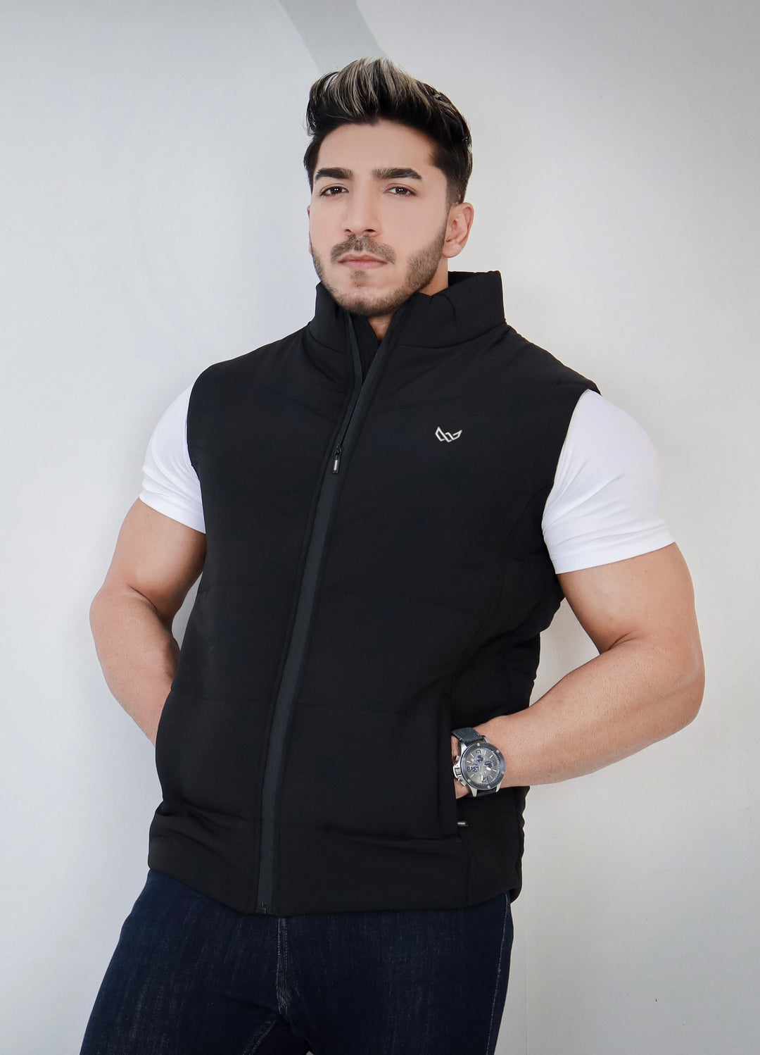 Basic Quilted Puffer - Black