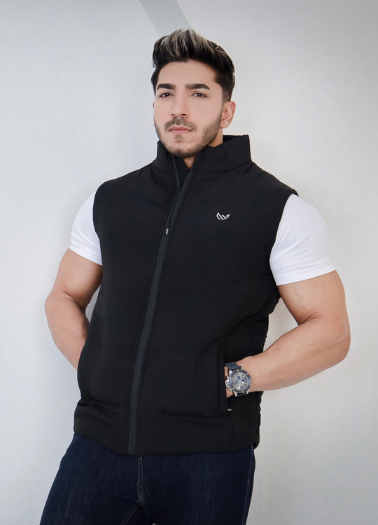 Basic Quilted Puffer - Black