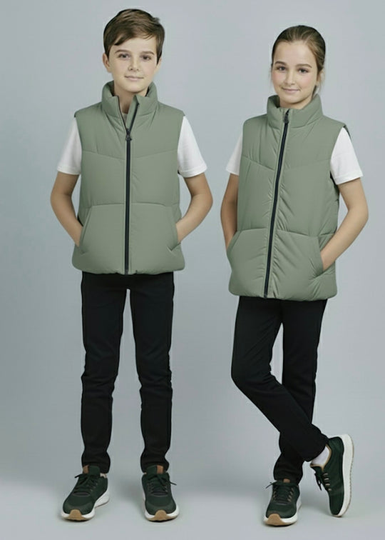 Sage Green Puffer - Kids