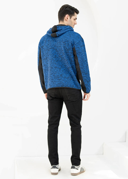 Roma Textured Hoodie - Navy/Black