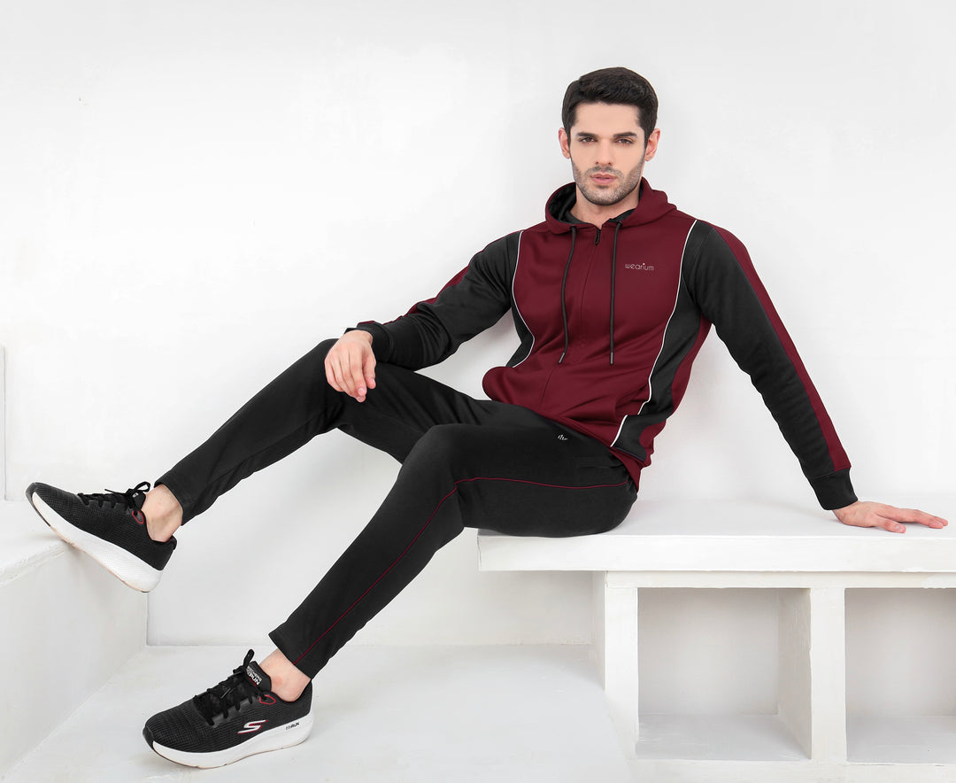 Maroon Strike - Burgundy/Black