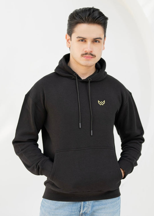 W 2020 Black Hoodie - Premium Cotton Fleece