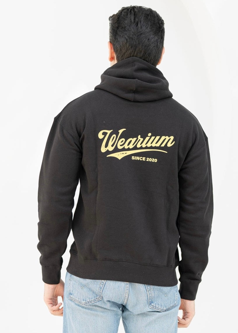 W 2020 Black Hoodie - Premium Cotton Fleece